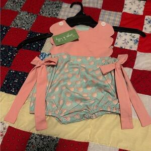 Pink and Mint Kids One Piece